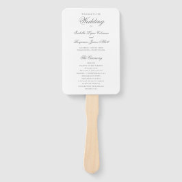 Traditionelles Hochzeitsprogramm für Graues formal Fächer