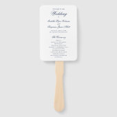 Traditionelles Hochzeitsprogramm für Navy Fächer (Vorderseite)