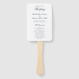 Traditionelles Hochzeitsprogramm für Navy Fächer