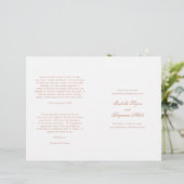 Traditionelles Hochzeitsprogramm für Rose in Rosa (Stehend Vorderseite)