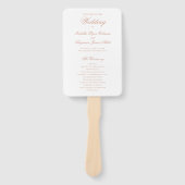 Traditionelles Hochzeitsprogramm für Rose in Rosa Fächer (Vorderseite)