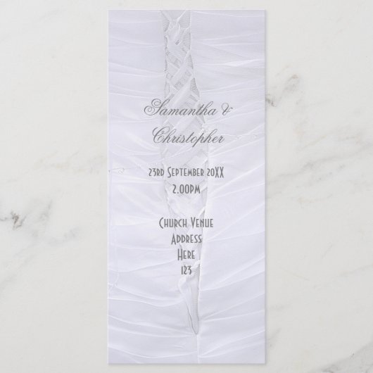 Traditionelles Hochzeitsprogramm Programm (Vorderseite)