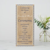 Traditionelles Hochzeitsprogramm und Hochzeitsgese Programm (Stehend Vorderseite)