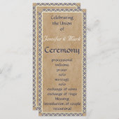 Traditionelles Hochzeitsprogramm und Hochzeitskart Programm (Vorne/Hinten)