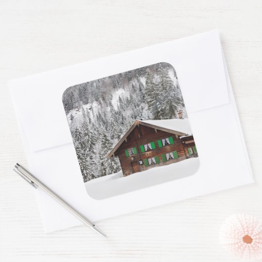 Traditionelles Holzhaus in Bayern Aufkleber (Umschlag)