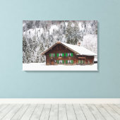 Traditionelles Holzhaus in Bayern Leinwand (Insitu (Holzboden))