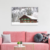 Traditionelles Holzhaus in Bayern Leinwand (Insitu (Wohnzimmer))