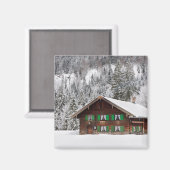 Traditionelles Holzhaus in Bayern Magnet (Vorderseite/Rückseite)