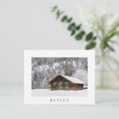 Traditionelles Holzhaus in Bayern weiße Postkarte (Stehend Vorderseite)