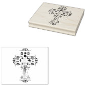 Traditionelles IHS-katholisches Gebet-Kreuz Gummistempel (Stempel)