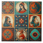Traditionelles Indien Traditionelle Zierkunst 6 Fliese (Vorderseite)