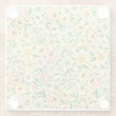 Traditionelles indisches Frühlingsblumendesign Glasuntersetzer (Rückseite)