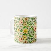 Traditionelles indisches Frühlingsblumendesign Kaffeetasse (Vorderseite Links)