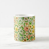 Traditionelles indisches Frühlingsblumendesign Kaffeetasse (Mittel)