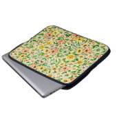 Traditionelles indisches Frühlingsblumendesign Laptopschutzhülle (Vorne Knopf)