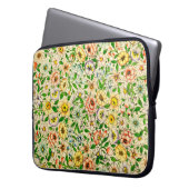 Traditionelles indisches Frühlingsblumendesign Laptopschutzhülle (Vorderseite Links)