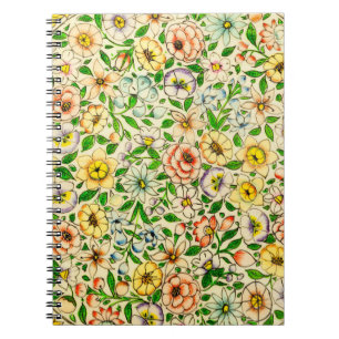 Traditionelles indisches Frühlingsblumendesign Notizblock