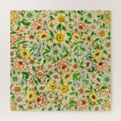 Traditionelles indisches Frühlingsblumendesign Puzzle (Horizontal)