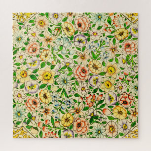 Traditionelles indisches Frühlingsblumendesign Puzzle