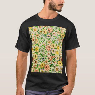 Traditionelles indisches Frühlingsblumendesign T-Shirt