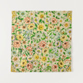 Traditionelles indisches Frühlingsblumendesign Wandteppich (Vorderseite (Horizontal))