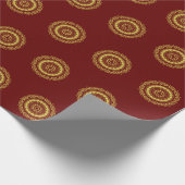 Traditionelles indisches Mehndi Design Wrapping Pa Geschenkpapier (Ecke)