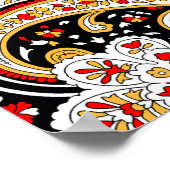 traditionelles indisches Paisley-Muster Poster (Ecke)