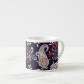 Traditionelles indisches Paisley, nahtlos Muster. Espressotasse (Vorderseite Rechts)