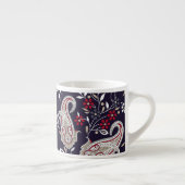 Traditionelles indisches Paisley, nahtlos Muster. Espressotasse (Rechts)