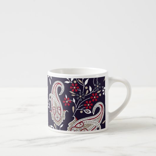 Traditionelles indisches Paisley, nahtlos Muster. Espressotasse (Rechts)