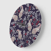 Traditionelles indisches Paisley, nahtlos Muster. Große Wanduhr (Winkel)