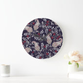 Traditionelles indisches Paisley, nahtlos Muster. Große Wanduhr (Zuhause)