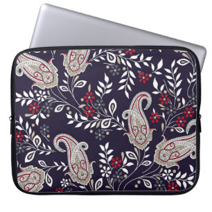 Traditionelles indisches Paisley, nahtlos Muster. Laptopschutzhülle