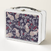 Traditionelles indisches Paisley, nahtlos Muster. Metall Brotdose (Vorderseite)