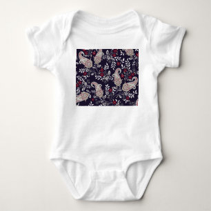 Traditionelles indisches Paisley, nahtloses Muster Baby Strampler