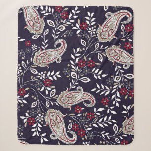Traditionelles indisches Paisley, nahtloses Muster Sherpadecke