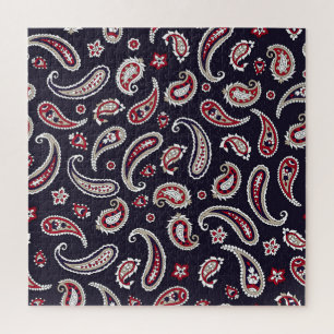 Traditionelles indisches Paisley, Navy-Muster. Puzzle