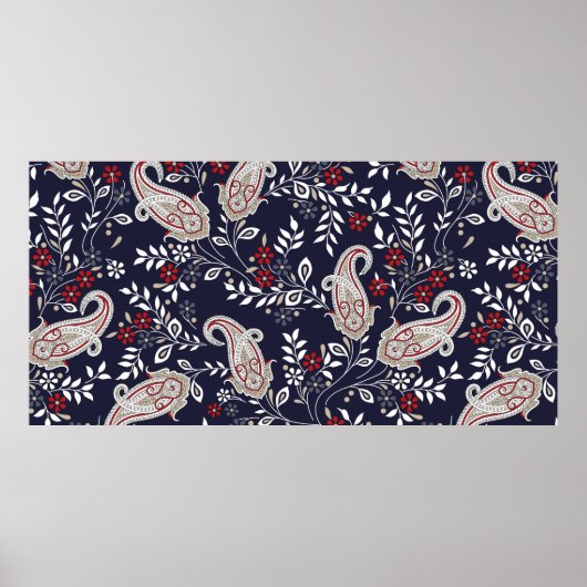 traditionelles indisches Paisley Poster (Vorne)