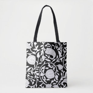 Traditionelles indisches Paisleymuster auf schwarz Tasche