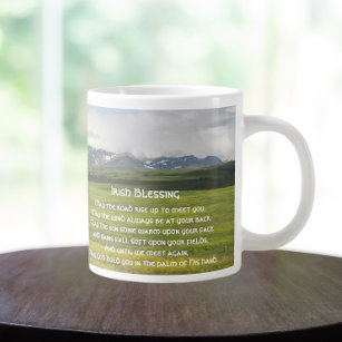 Traditionelles irisches Blessing Green Valley Jumbo-Tasse