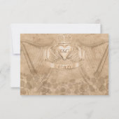 Traditionelles irisches Claddagh Ring Kleeblatt &  Einladung (Rückseite)