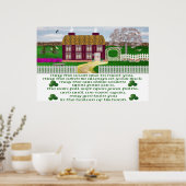 Traditionelles irisches Segen-Poster Poster (Küche)