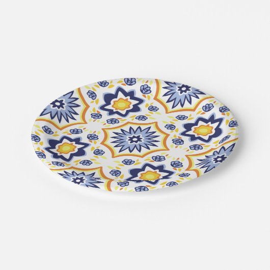 traditionelles islamisches Muster Pappteller (Schrägansicht)