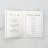 Traditionelles Italienisches Blau und Weiß Programm (Innenseite)