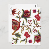 Traditionelles jakobinisches Stickereimuster Postkarte (Vorne/Hinten)