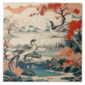 Traditionelles Japan Kutani Zierkunst 19 Fliese (Vorderseite)