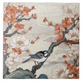 Traditionelles Japan Kutani Zierkunst 1 Fliese (Vorderseite)