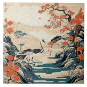 Traditionelles Japan Kutani Zierkunst 3 Fliese (Vorderseite)