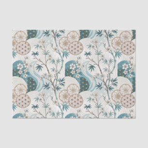 Traditionelles Japanisches Bambus-Blüten-Blumenmus Seidenpapier