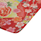 Traditionelles japanisches Blumengelb Schneidebrett (Ecke)